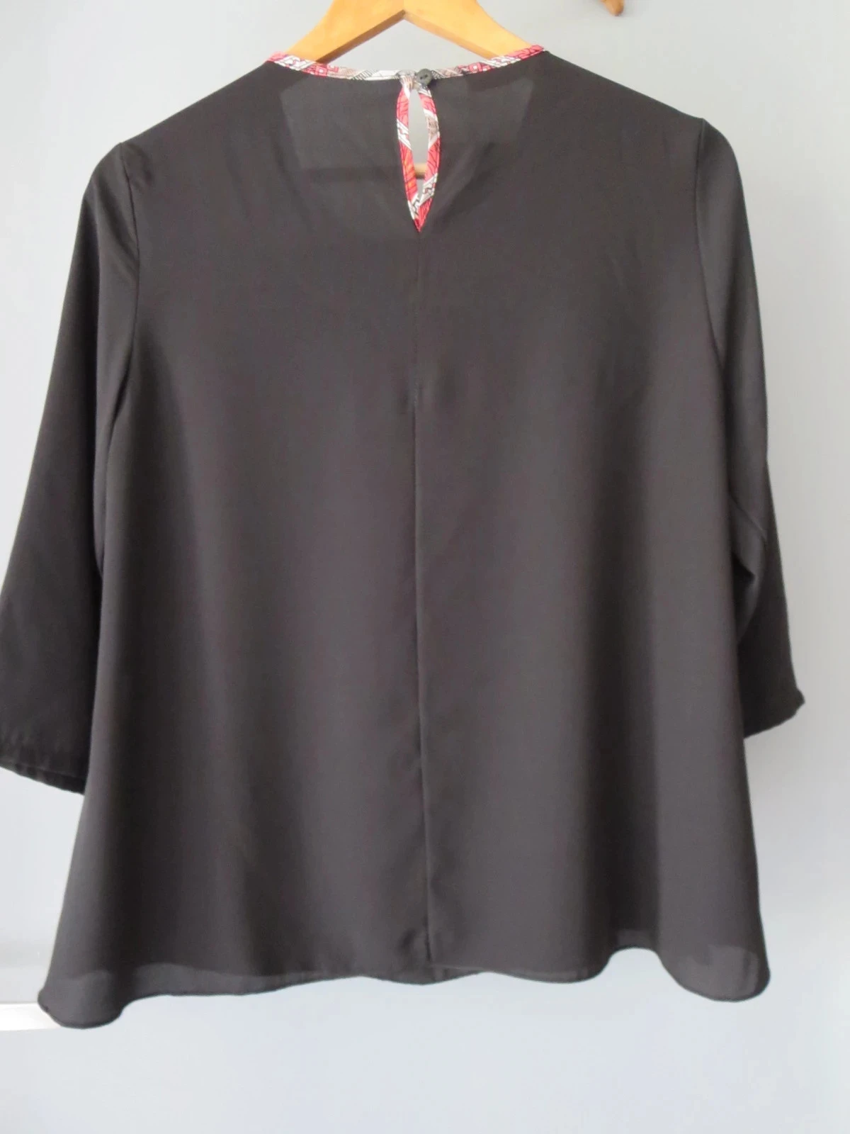 Blouse chic noire à motifs géométriques M&S Mode – T42 – Neuve avec étiquette – photo 2